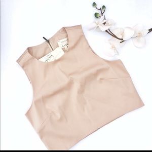 Nude classic Nicole Miller crop top